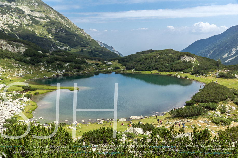 Amazing Panorama of Muratovo lake, Pirin Mountain, Bulgaria