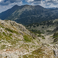 View From Banderitsa pass to Todorka peak,  Pirin Mountain, Bulgaria