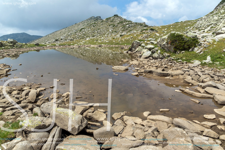 Amazing panorama around Upper Spanopolsko lake, Pirin Mountain, Bulgaria