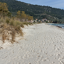 Panorama of Golden beach, Thassos island, East Macedonia and Thrace, Greece