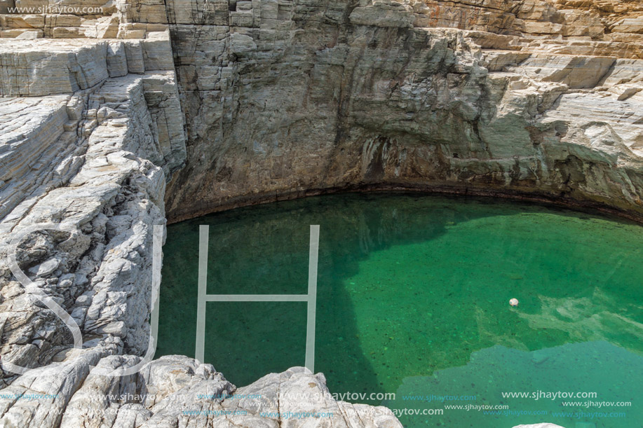 Giola Natural Pool in Thassos island, East Macedonia and Thrace, Greece
