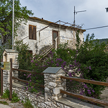 Old house and flowers in the village of Theologos,Thassos island, East Macedonia and Thrace, Greece