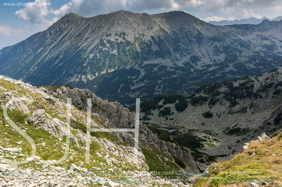 View From Banderitsa pass to Todorka peak,  Pirin Mountain, Bulgaria