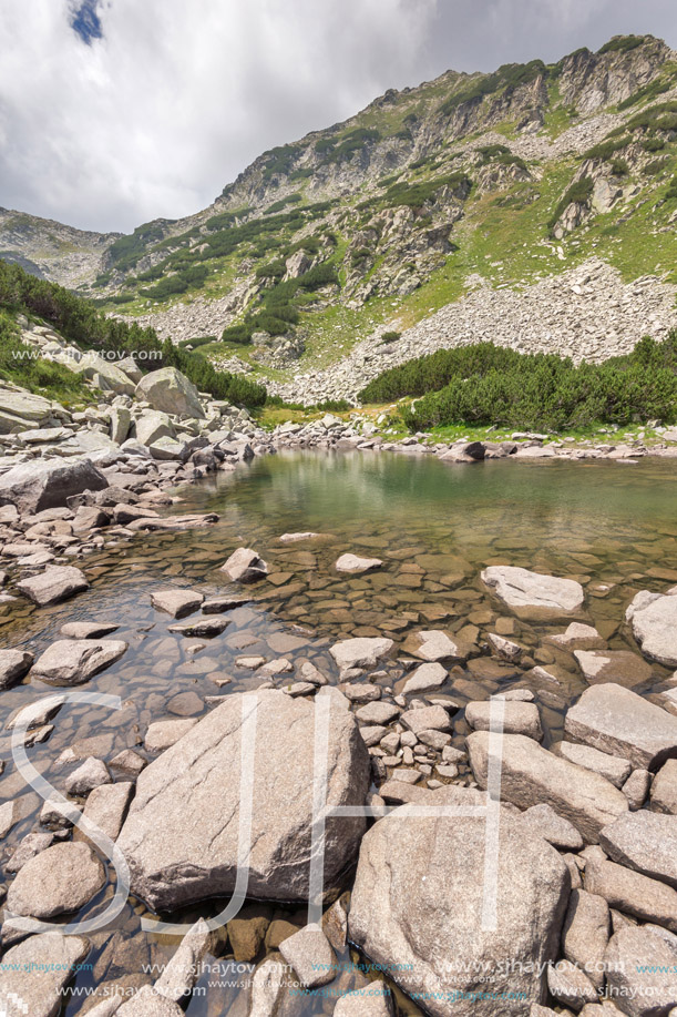 Amazing Landscape of Muratov peak and Upper Muratovo lake, Pirin Mountain, Bulgaria