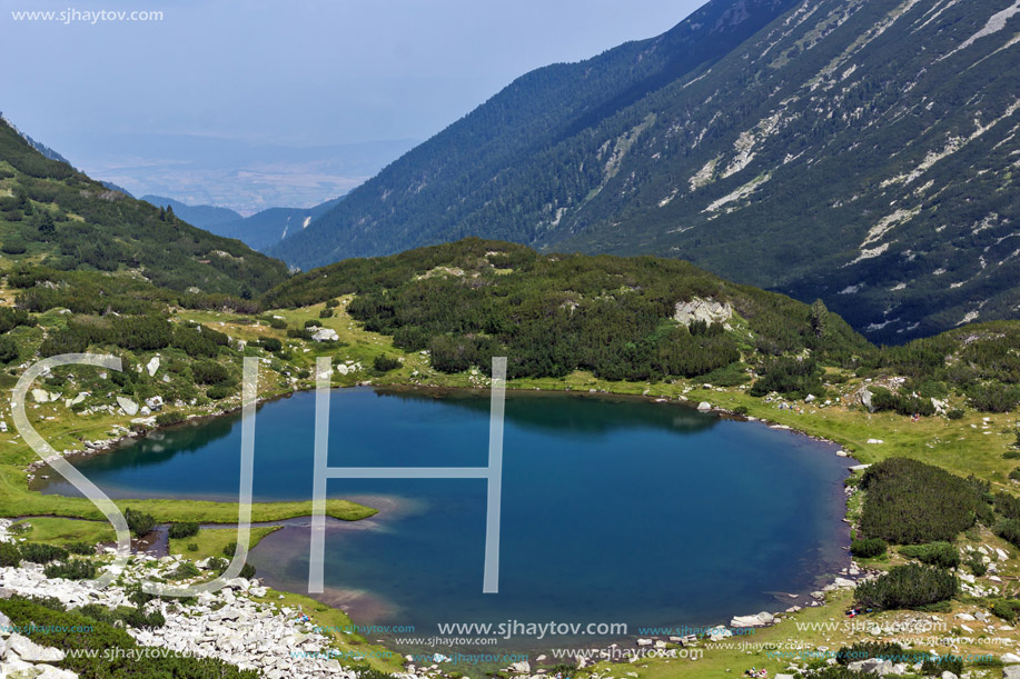 Amazing Panorama of Muratovo lake, Pirin Mountain, Bulgaria