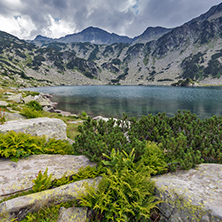 Amazing view of Banderishki Chukar Peak and The Fish Lake, Pirin Mountain, Bulgaria