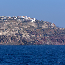 Amazing landscape to Oia town, Santorini island, Cyclades, Greece