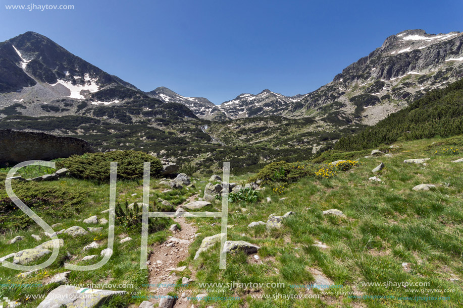 Amazing Landscape of Sivrya, Dzhangal and Kamenitsa peaks in Pirin Mountain, Bulgaria