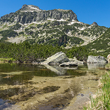 Amazing view of Dzhangal peak and Banski lakes, Pirin Mountain, Bulgaria