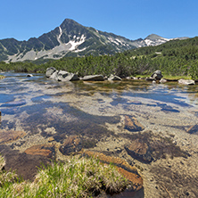 Amazing view of Sivrya peak and Banski lakes, Pirin Mountain, Bulgaria