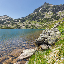Amazing Panorama with Dzhangal peak and Popovo lake, Pirin Mountain, Bulgaria