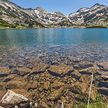 Panoramic view of Popovo lake, Pirin Mountain, Bulgaria
