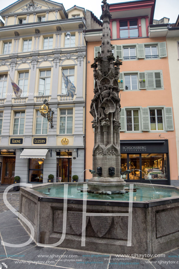 ZURICH, SWITZERLAND - 28 OCTOBER 2015 : Typical street with old houses in Zurich, Switzerland