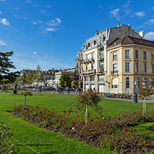 VEVEY, SWITZERLAND - 29 OCTOBER 2015 : Landscape of Embankment, Vevey, canton of Vaud, Switzerland
