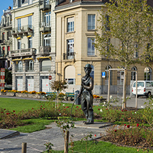 VEVEY, SWITZERLAND - 29 OCTOBER 2015 : Landscape of Embankment, Vevey, canton of Vaud, Switzerland