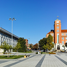 Old Building of Town Hall in the center of City of Pleven, Bulgaria