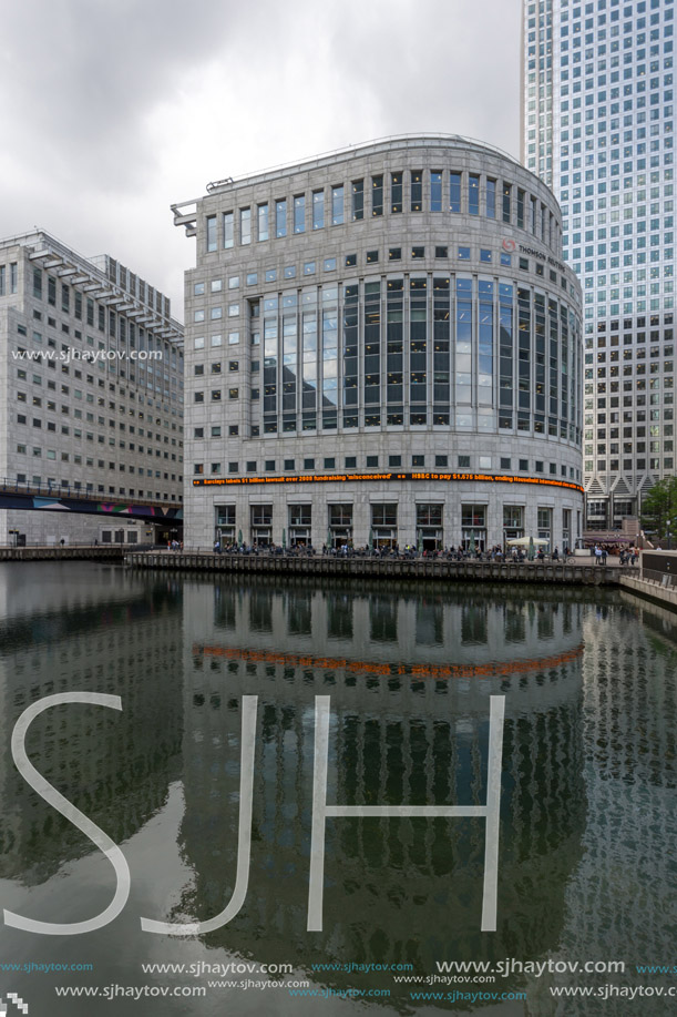Business building and skyscraper in Canary Wharf, London, England, Great Britain