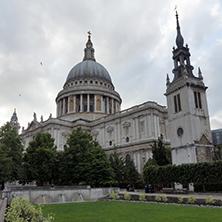 LONDON, ENGLAND - JUNE 17 2016: Amazing view of St. Paul Cathedral in London, Great Britain