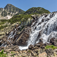 Landscape with Waterfall and Sivrya peak, Pirin Mountain, Bulgaria