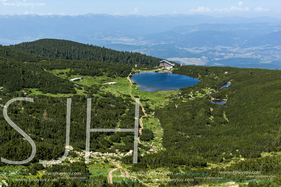 Panoramic view around Bezbog lake, Pirin Mountain, Bulgaria