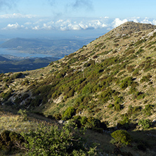 Amazing Panoramic view of Mountain of Lefkada and sea, Ionian Islands, Greece