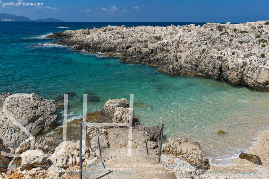 amazing view of Alaties Beach, Kefalonia, Ionian islands, Greece