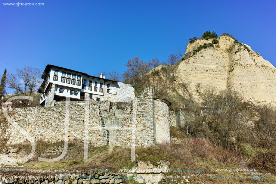 Museum The Kordopulov House and The sand pyramids in Melnik town, Blagoevgrad region, Bulgaria