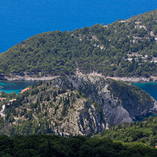 Amazing View of Assos village and beautiful sea bay, Kefalonia, Ionian islands, Greece