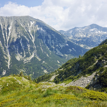 Green hills and Landscape to Banderishki chukar peak, Pirin Mountain, Bulgaria