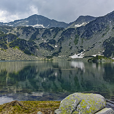 Amazing view to Banderishki chukar peak and Banderitsa fish lake, Pirin Mountain, Bulgaria