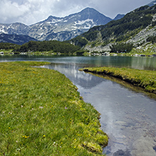 Amazing panorama to Mountain River Banderishki chukar peak, Pirin Mountain, Bulgaria