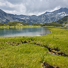 Amazing Panoramic view to Mountain River Banderishki chukar peak, Pirin Mountain, Bulgaria