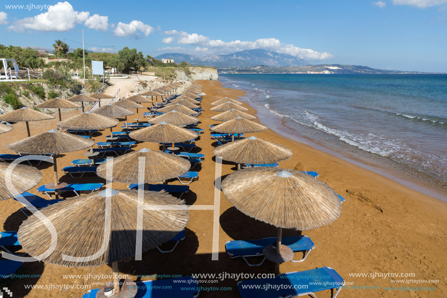 amazing view of Xi Beach,beach with red sand in Kefalonia, Ionian islands, Greece