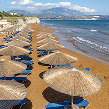amazing pamorama of Xi Beach,beach with red sand in Kefalonia, Ionian islands, Greece