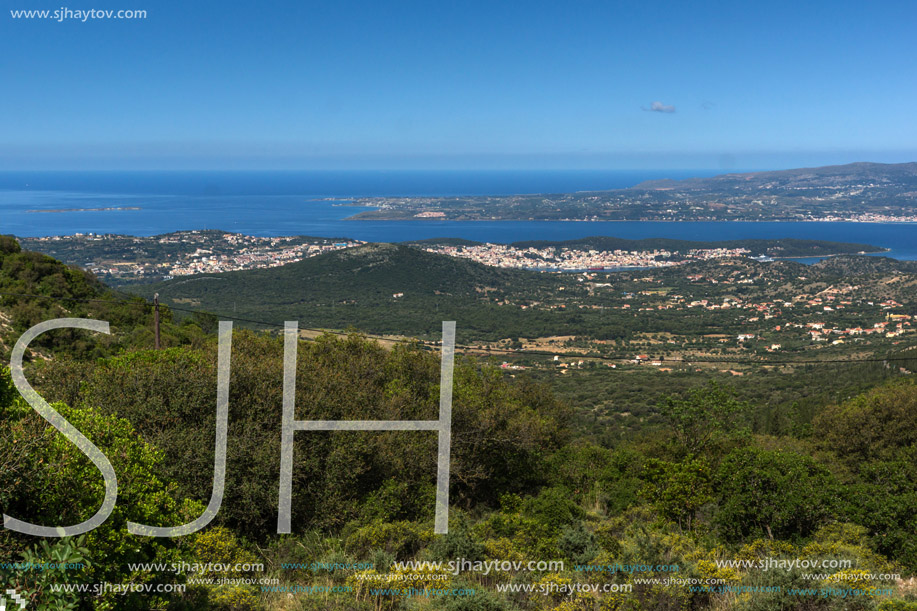 Amazing landscape to Argostoli town, Kefalonia, Ionian islands, Greece
