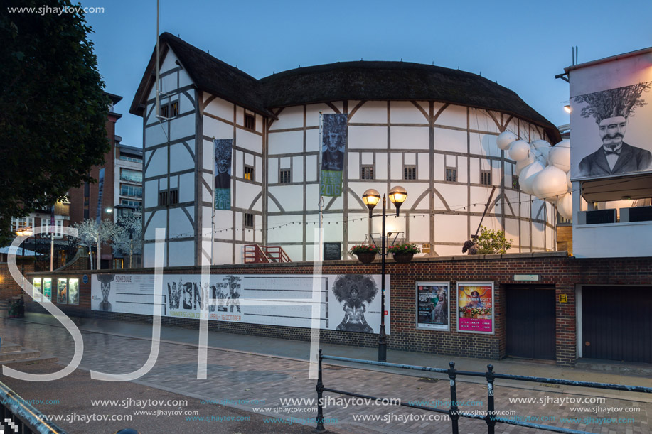 LONDON, ENGLAND - JUNE 17 2016: Shakespeare"s Globe in London, Great Britain