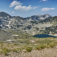 Amazing Panoramic view of Vlahini lakes, Pirin Mountain, Bulgaria