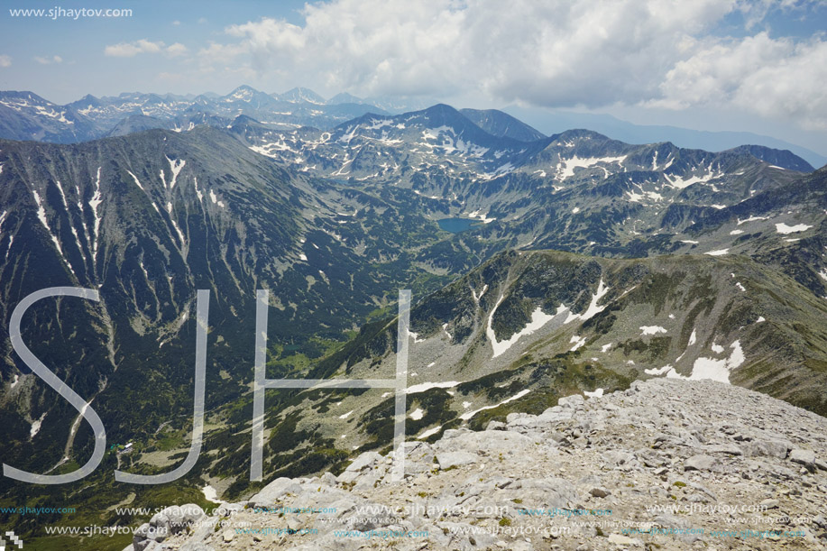 Landscape to Banderishki chukar peak from Vihren, Pirin Mountain, Bulgaria