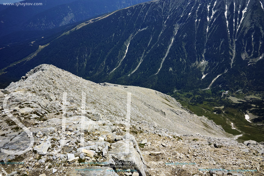 Amazing landscape from Vihren Peak, Pirin Mountain, Bulgaria