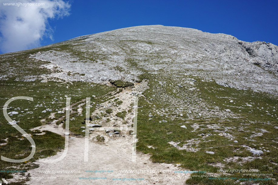 Rocky hills of Vihren Peak, Pirin Mountain, Bulgaria