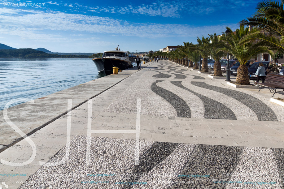 ARGOSTOLI, KEFALONIA, GREECE - MAY 26 2015:  Panoramic view of town of Argostoli, Kefalonia, Ionian islands, Greece