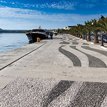 ARGOSTOLI, KEFALONIA, GREECE - MAY 26 2015:  Panoramic view of town of Argostoli, Kefalonia, Ionian islands, Greece