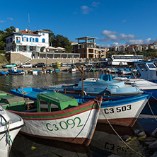 SOZOPOL, BULGARIA - JULY 12, 2016: Panorama of port of town of Sozopol, Burgas Region, Bulgaria
