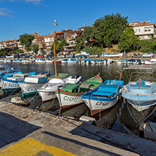 SOZOPOL, BULGARIA - JULY 12, 2016: Panorama of port of town of Sozopol, Burgas Region, Bulgaria