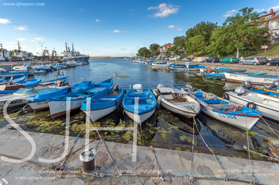 SOZOPOL, BULGARIA - JULY 12, 2016: Panorama of port of town of Sozopol, Burgas Region, Bulgaria