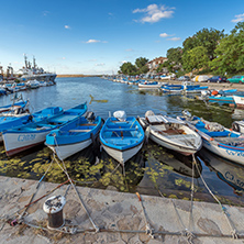 SOZOPOL, BULGARIA - JULY 12, 2016: Panorama of port of town of Sozopol, Burgas Region, Bulgaria