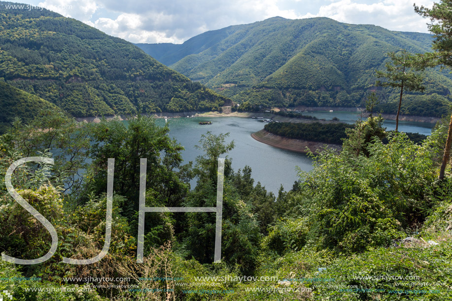 Meander of Vacha (Antonivanovtsy) Reservoir, Rhodopes Mountain, Bulgaria