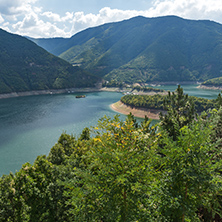 landscape of Meander of Vacha (Antonivanovtsy) Reservoir, Rhodopes Mountain, Bulgaria