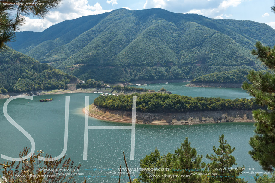 Meander of Vacha (Antonivanovtsy) Reservoir, Rhodopes Mountain, Bulgaria