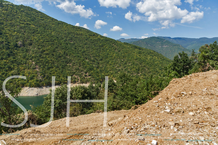 Meander of Vacha (Antonivanovtsy) Reservoir, Rhodopes Mountain, Bulgaria